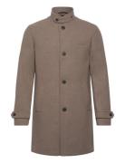 Jjemelton Wool Blend Coat Sn Uldfrakke Frakke Brown Jack & J S