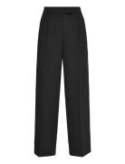 Soft Crepe Pleated Trouser Bottoms Trousers Suitpants Black Calvin Kle...