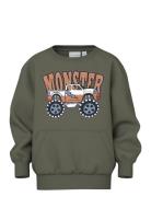 Nmmvugo Ls Nreg Sweat Bru Tops Sweatshirts & Hoodies Sweatshirts Khaki...