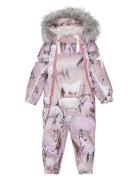 Pyxis Fur Outerwear Coveralls Snow-ski Coveralls & Sets Pink Molo