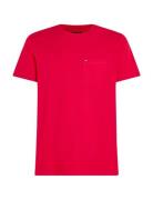 Essential Solid Pocket Tee Tops T-Kortærmet Skjorte Red Tommy Hilfiger