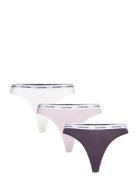 Thong 3Pk G-streng Undertøj Purple Calvin Klein