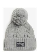 Chunky Cable Beanie Accessories Headwear Beanies Grey Superdry