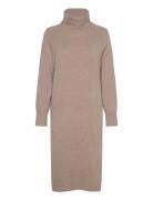 Herringb Detail Rollneck Dress Dresses Knitted Dresses Beige GANT