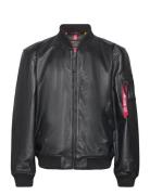 Ma-1 Leather Lf Læderjakke Skindjakke Black Alpha Industries