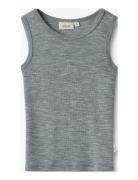 Wool Singlet Iggy Tops T-shirts Sleeveless Grey Wheat