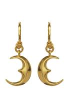 Moonie Earring Ørestickere Smykker Gold Maanesten