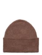 Fluffy Hat Accessories Headwear Beanies Brown Filippa K