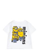 Nmmjule Minions Nreg Ss Top Box Sky Tops T-Kortærmet Skjorte White Nam...