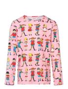 Pippi M Vänner Tröja Tops T-shirts Long-sleeved T-Skjorte Pink Pippi L...