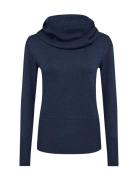 Sc-Dollie Tops Knitwear Turtleneck Navy Soyaconcept