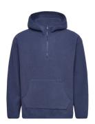 Hooded Sherpa Pullover Sargass Tops Sweatshirts & Hoodies Hoodies Blue...