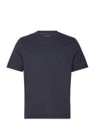 Essential Reg Fit Heather Tee Tops T-Kortærmet Skjorte Navy Tommy Hilf...