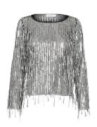 Kbsandie Top Tops Blouses Long-sleeved Silver Karen By Simonsen