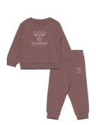 Hmlarine Crewsuit Sets Sweatsuits Pink Hummel