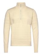 Wool Klemens Half Zip Knit Tops Knitwear Half Zip Jumpers Yellow Mads ...