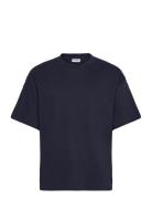 Great Boxy T-Shirt Tops T-Kortærmet Skjorte Navy Weekday