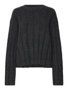 Rib Sweater Tops Knitwear Jumpers Grey Weekday