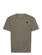 Cave Organic T-Shirt Tops T-Kortærmet Skjorte Khaki Green Fat Moose