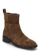 Sheila Shoes Boots Ankle Boots Ankle Boots Flat Heel Brown VAGABOND