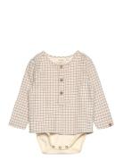 Nbmdamieno Ls Loose Body Shirt Lil Bodies Long-sleeved Beige Lil'Ateli...