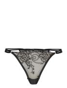 Felicia High Leg Tanga String G-streng Undertøj Black Hunkemöller