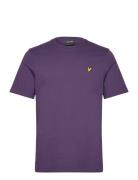 Plain T-Shirt Tops T-Kortærmet Skjorte Purple Lyle & Scott