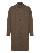 Carlos Check Coat Uldfrakke Frakke Khaki Green Clean Cut Copenhagen