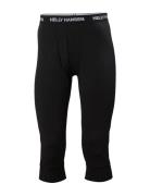 Lifa Merino Midweight 3/4 Pant Bottoms Base Layer Bottoms Black Helly ...