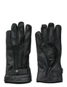 Slhpoul Leather Gloves Accessories Gloves Finger Gloves Black Selected...