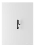 Wall Hook Home Storage Hooks & Knobs Hooks Black MOEBE