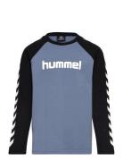 Hmlboys T-Shirt L/S Sport T-shirts Long-sleeved T-Skjorte Blue Hummel