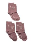 Sutton 3-Pack Sock Sport Socks & Tights Socks Pink Hummel