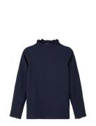 Nkfrikort Ls Slim Top Noos Tops T-shirts Turtleneck Blue Name It