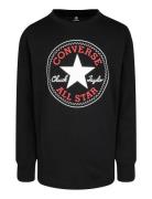 Cnvb Chuck Patch Ls Tee Sport T-shirts Long-sleeved T-Skjorte Black Co...