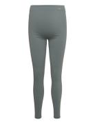 Maternity Ribbed Seamless Tights Sport Running-training Tights Green A...