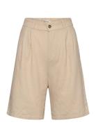 Onlcaro Hw Wide Linen Bl Shorts Cc Tlr Bottoms Shorts Bermudas Beige O...