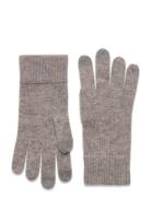 Touch Gloves Accessories Gloves Finger Gloves Grey Davida Cashmere