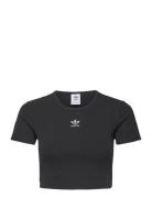 Rib Tee Sport Crop Tops Short-sleeved Crop Tops Black Adidas Originals