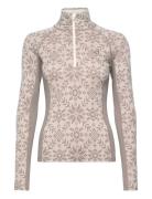 Edith Half Zip Sport Base Layer Tops Beige Kari Traa