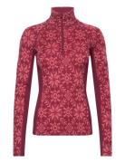 Edith Half Zip Sport Base Layer Tops Red Kari Traa