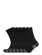 Cushi D Crew Socks 6 Pack Sport Socks Regular Socks Black New Balance