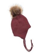 Hat W. Detachable Fake Fur Accessories Headwear Hats Winter Hats Red M...