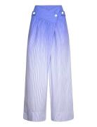 Sgasta, 2000 Printed Poplin Designers Trousers Wide Leg Blue STINE GOY...