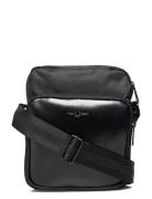 Nylon Twill Lthr Side Bag Bags Crossbody Bags Black Fred Perry