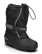 Youth Flurry Boot Sport Winter Boots Winterboots Pull On Black Sorel