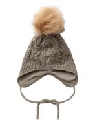 Nmfwrilla Wool Knit Hat Accessories Headwear Hats Winter Hats Grey Nam...