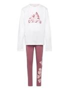 Jg Flwr Leg Set Sets Sets With Long-sleeved T-shirt Pink Adidas Sports...