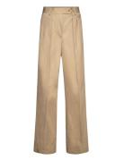 Gytta C Trousers Designers Trousers Wide Leg Beige Andiata