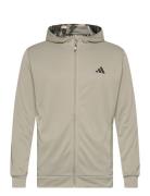 Adidas Train Essentials Camo Full Zip Hoodie Sport Sport Clothing Spor...